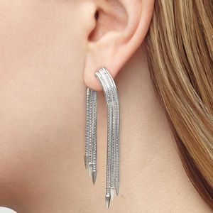 Lynn Ban Sterling Silver Snake Chain Earrings NWT
